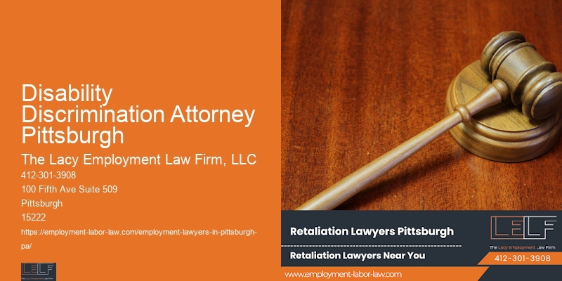 Experienced Wrongful Termination Lawyer Disability Discrimination Attorney Pittsburgh