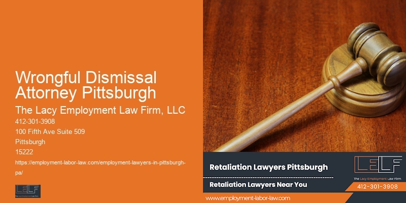 Wrongful Dismissal Attorney Pittsburgh Employment Discrimination Lawyer