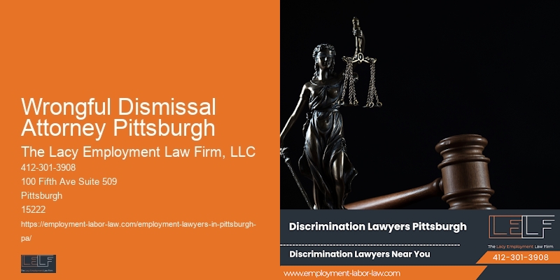 Experienced Employment Lawyer Wrongful Dismissal Attorney Pittsburgh