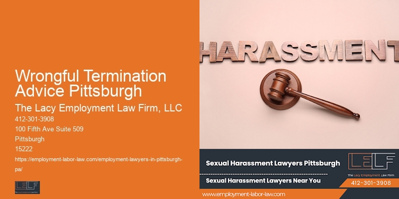 Employee Lawsuit Attorney Wrongful Termination Advice Pittsburgh
