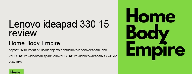lenovo ideapad 330 15 review