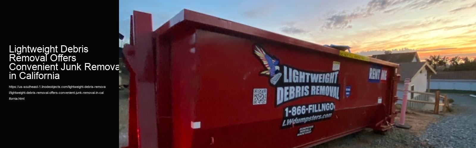 Lightweight Debris Removal Offers Convenient Junk Removal in California