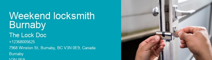 Weekend locksmith Burnaby