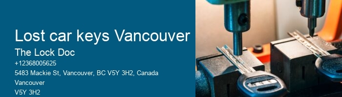 Lost car keys Vancouver