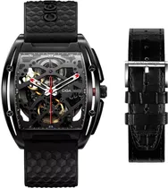 Relógio Masculino Ciga Design Z031-BLBL-W15BK Skeleton Mechanical Watch Z Series DLC Black