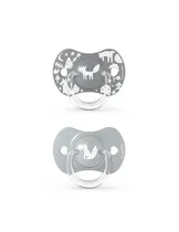 Suavinex Nuery Chupete Fisiologico +18M 2U Fox Polipropileno/Silicona 18M+ Gris