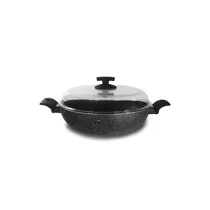 Balzano 30CM Alum Wok With Glass Lid DO-30-IHWOK-2