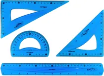 Régua Geométrica Super Flexível Keyroad KR971105 - Azul (4 Unidades)