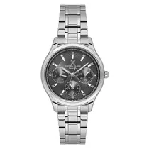 Relogio Analogico Feminino Daniel Klein DK.1.14089-2 Exclusive Lady / Pulseira de Aço Inoxidável - Prata/Preto