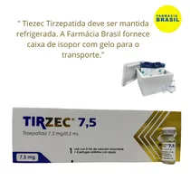 Tirzec Tirzepatida 7.50MG Super Oferta 1 Ampola 2ML para 4 Aplicações de 7.50MG/0 .5ML. Temos Caixa de Isopor e Gelo. Super Oferta.