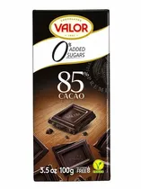 Valor Chocolate Negro 85% Cacao s/Azucar 100G 100GR