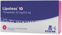 Lipoless 10 Tirzepatida 10MG/0,5ML (4 Frascos com Solução Injetável)