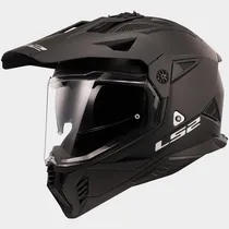 Capacete para Motociclista LS2 MX702 Pioneer 2 Preto Fosco