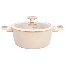 Panela Funda Giratória Ucc Life de 26 CM Em Granito Bege.