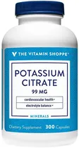 The Vitamin Shoppe Potassium Citrate 99MG (300 Cápsulas)
