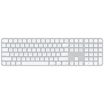 Teclado Sem Fio Apple Magic Keyboard With Touch Id And Numeric Keypad A3119 MXK73LL Inglês com Bluetooth - Branco