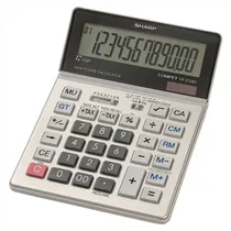 Calculadora Comercial Sharp VX-2128V de 12 Dígitos - Prata