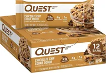 Quest Protein Bar Chocolate Chip Cookie Dough Plastico Marron