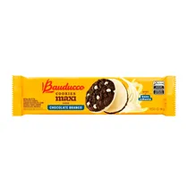 Biscoito Bauducco Cookies Maxi Recheado Chocolate Branco Pacote 96G