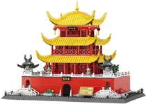 Blocos de Construção Wange Architecture Yueyang Tower Hunan China 7211 (1227 Peças)