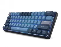 Teclado Mecanico Sem Fio 60% Royal Kludge RK61PLUS Tri-Modes IBM61K, USB-A/USB-C/Bluetooth/Wifi 2.4GHZ, RGB, Switch Brown, Inglês, Indigo