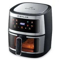 Fritadeira Eletrica Qylar Big Fryer Ultra Space QY-0206 / Digital / 5 Litros / 1600W / 110-127V ~ 50/ 60HZ - Preto/ Inox