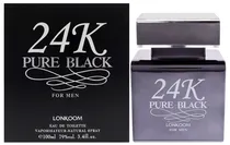 Perfume Lonkoom 24K Pure Black Edt 100ML - Masculino