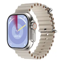 Relogio Inteligente Smartwatch Microwear Ultra Ai 3 / 49MM / 5G / Sim Card / Wifi / Bluetooth / Chat GPT / Play Store / Camera 2MP / Chamada de Video - Audio / Tiktok / Whatsapp / 4 Pulseiras / Android 8.1 / IP68 - Cinza