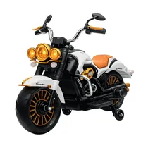 Motocicleta Elétrica Estilo Harley para Crianças Cor Branco Mod 719