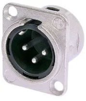 NC3MD-L-1 Conector Neutrik XLR Macho Painel 3 Polos