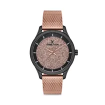Relógio Analógico Feminino Daniel Klein Premium DK.1.12531-5 - Rosa Ouro/Preto