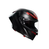 Capacete para Motociclista Agv Pista GP RR Interpido Matt Carbon Black Red