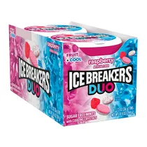 Bala Ice Breakers Fruit + Cool Framboesa Caixa 8X36G