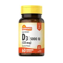 Vitamina Sundance Vitamin D 125MCG 5000IU 60 Cápsulas