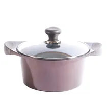 Ecoramic Cacerola Ceramica c/Tapa Negro 20CM