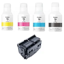 Kit Garrafa de Tinta Canon GI-16 + Cabeçote PH-s - 5 Peças