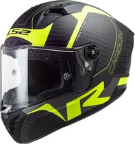 Capacete para Moto LS2 FF805 Thunder Carbon Racing Matt Black Hi-Viz Yellow