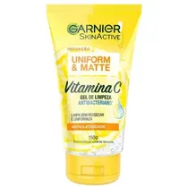 Garnier Gel Limpieza Skinactive Express Aclara Vit. C 100% Poliéster (Poliéster Reciclado, 55%) 150 ML s/C