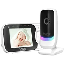 Babá Eletrônica Hubble Nursery View Glow de 2.8" com Visão Noturna - Branca