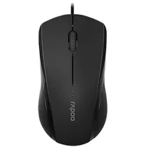 Mouse Óptico Rapoo N1200 Silent com Fio USB - Preto