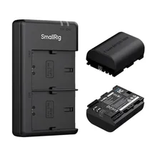 Carregador de Bateria Smallrig 5408 + 2 Baterias LP-E6P para Câmeras Canon