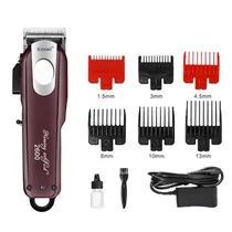 Maquina de Cortar Cabelo Kemei KM-2600 / 9W / Recarregavel / Bivolt - Vinho