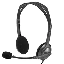 Headset Logitech H111 3.5 MM para PC/Smartphone/Tablet - Preto/Cinza
