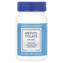 The Vitamin Shoppe Methylfolate 800 MCG 60 Capsulas