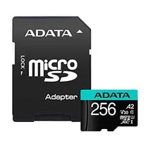 Cartão de Memória Micro SD Adata V30 256GB Classe 10 4K - AUSDX256GUI3V30SA2-RA1
