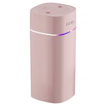 Mini Umidificador de Ar Luo LU-5516 Nozzle / 600ML / 2.5W / Recarregavel - Rosa