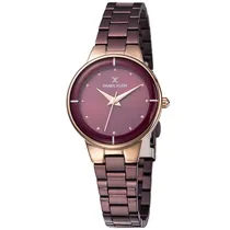 Relógio Analógico Daniel Klein Premium DK11889-5 Feminino, Metal - Roxo e Rosa Ouro