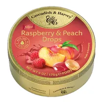 Bala Cavendish Framboesa e Pêssego Recheio Lata 175G