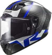Capacete para Moto LS2 FF805 Thunder Carbon Racing Blue White
