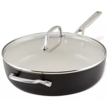 Frigideira Kitchenaid 84841 Antiaderente Cerâmica 5L Tampa de Vidro 31CM Preto